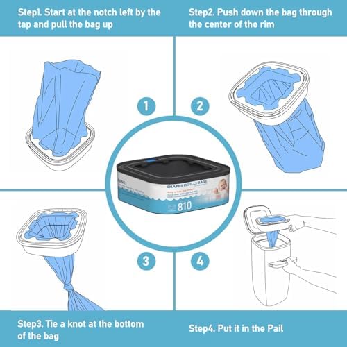 VocXylizan unscented diaper disposal refills showing four individual units