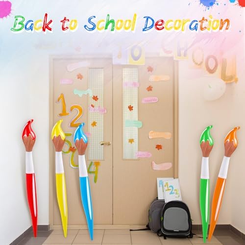 VercanMonth 5 piece set of giant paint brush balloons detailing the leak proof inflation valves