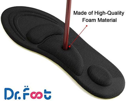 Dr. Foot diabetic friendly anti sweat insoles with trim to fit lines.
