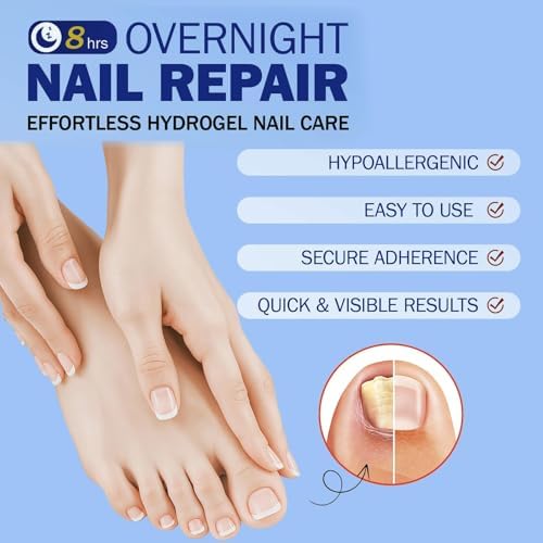 Close up of the non messy peel off backing on a boxania fingernail patch