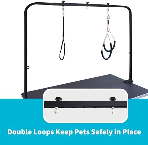 Shelandy pet grooming station with storage basket