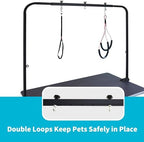 Shelandy pet grooming station with storage basket
