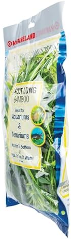 Marineland Bamboo ML90548 plant anchored securely in aquarium gravel substrate.