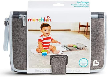 Close up of Munchkin branded diaper changing kit fabric detail