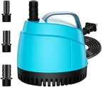 WUCIOOO ultra quiet aquarium pump displaying the adjustable flow control dial on the side