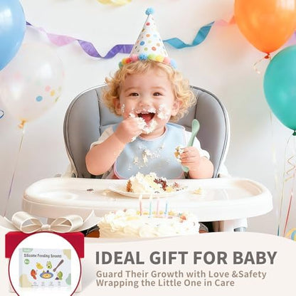 Boil proof silicone feeding spoons for 6 month old infants