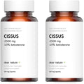 Dear Nature Cissus Extract Premium 2500mg 120 vegetable capsules pack of two front view for joint support.