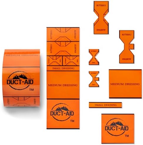 Duct-Aid first aid kit 288 pre-designed butterfly bandage templates