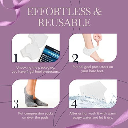 Authentic USA imported Ballotte heel pads in retail packaging