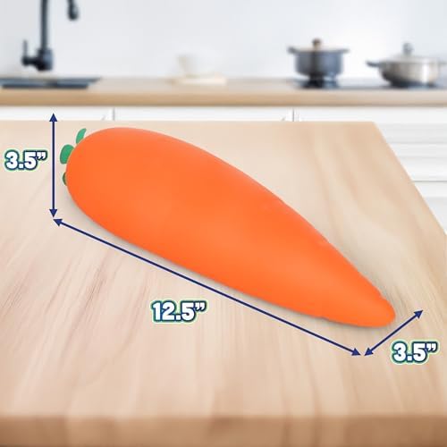 Authentic imported Toymendous carrot squishy packaging and green stem detail