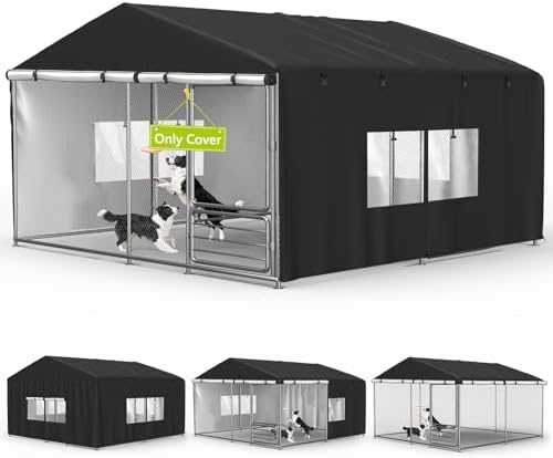 MUTUSHI waterproof dog crate cover transparent PVC window