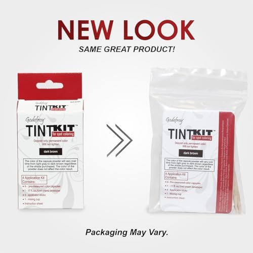 Godefroy gray hair coverage spot coloring kit showing application components