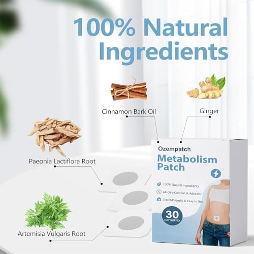 Back of RejuvaCare Ozempatch box with natural ingredient list.