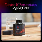 MitoQ Pure cellular health antioxidant supplement side label details