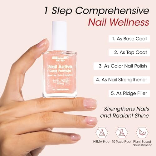 Application of Gellen Active Glow on natural nails