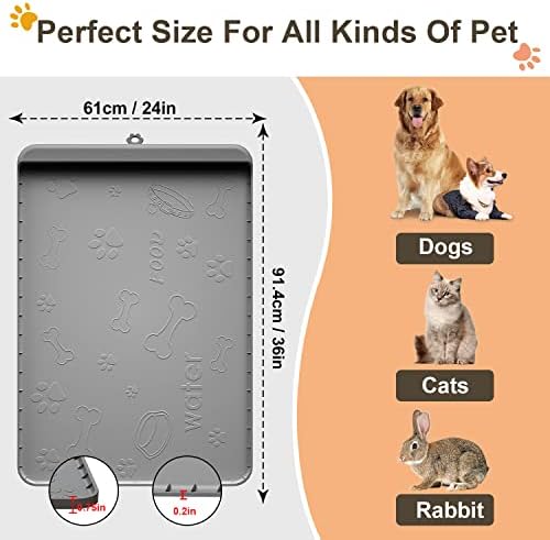 Flexible roll up cat and dog food mat