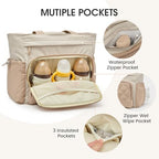 G4Free multifunctional diaper tote side view showing wipe slot