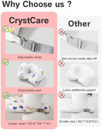 CrystCare nursing pillow used for baby tummy time support