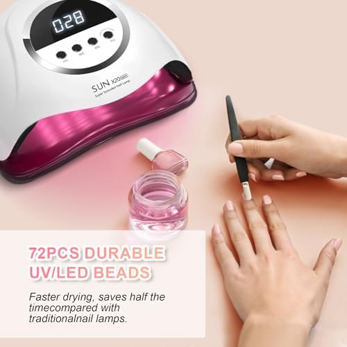 Close up of Beenle nail lamp sensor and curing light activation