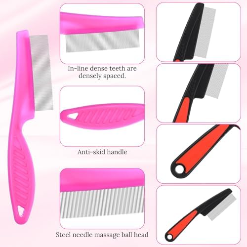Side profile of the anti-slip handle on the Wotsriab professional lice comb.