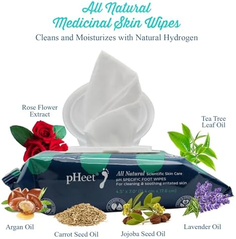 Podiatrist developed antibacterial foot wipes for cracked heels.