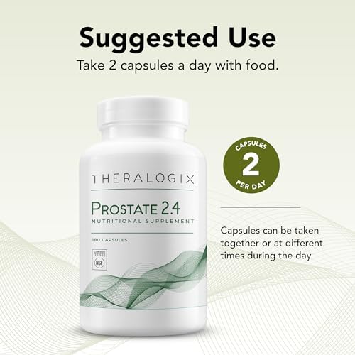 Back label of Theralogix Prostate 2.4 detailing ingredients and supplement facts