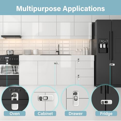 One-handed operation feature of fridge safety lock