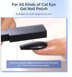 Ergonomic black handle of MelodySusie 5 in 1 nail art magnetic tool