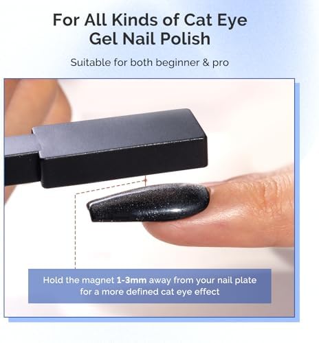 Ergonomic black handle of MelodySusie 5 in 1 nail art magnetic tool