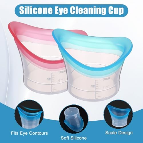 Individual 10ml silicone eye wash cup showing the soft leak-proof seal.