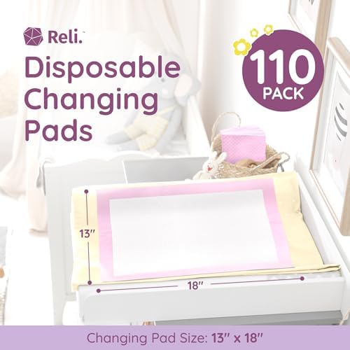 Reli. pink diaper changing pad unfolded layout