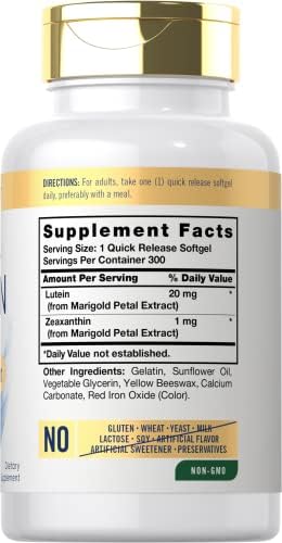 Carlyle eye health supplement bottle label details