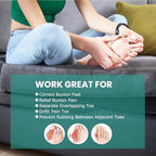 Comparison of Welnove foam spacers against standard gel separators for foot comfort.