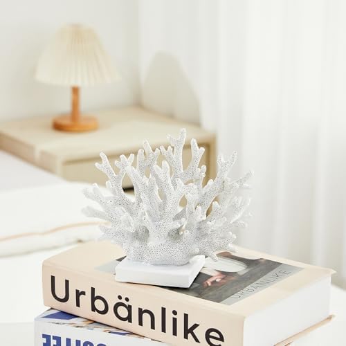 Premium odorless resin white coral piece by Ottalent used as bathroom decor