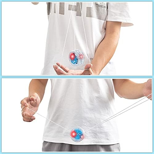 Side view of Gejoy responsive transparent red yo-yo