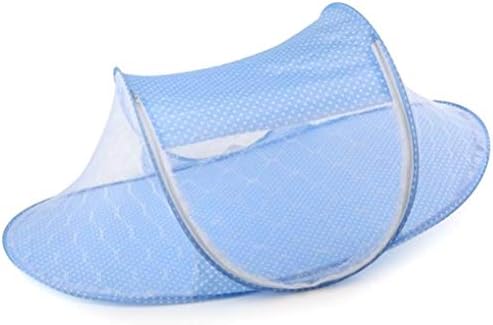 Keenso infant mosquito net tent fully set up on a home mattress for insect protection