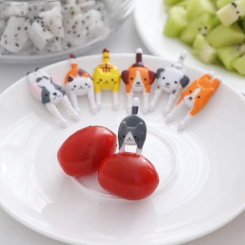 Assorted reusable plastic food picks for party snacks