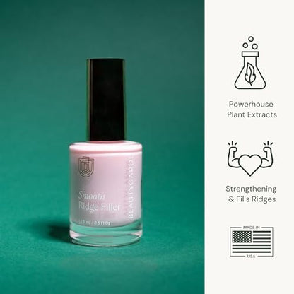 Vegan strengthening growth treatment for resurfacing deep vertical nail ridges