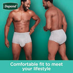 USA imported Depend incontinence underwear side view profile