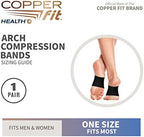 Adjustable copper infused foot compression wrap showing the hook and loop strap.
