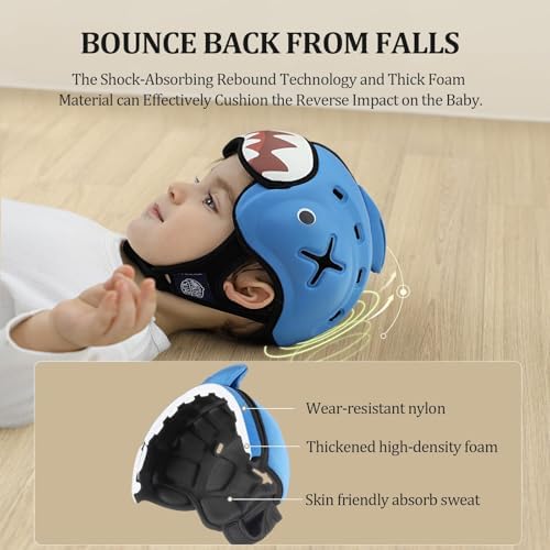 Top view of breathable air holes on baby head protector