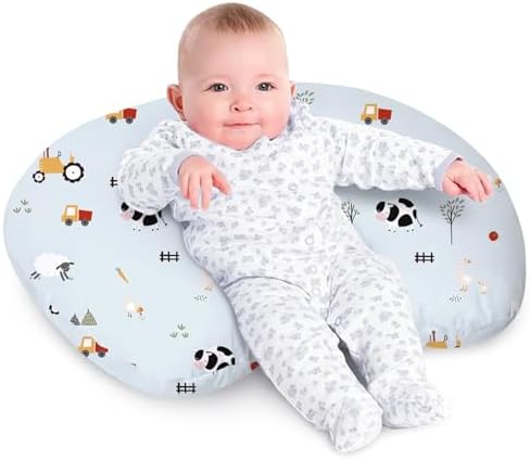 Little Grape Land breastfeeding pillow with ergonomic C-shape design