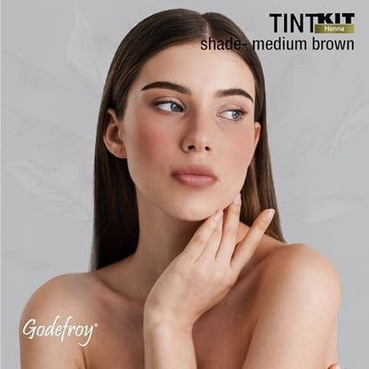 Godefroy natural henna tint kit box showing four applications and PETA cruelty free logo