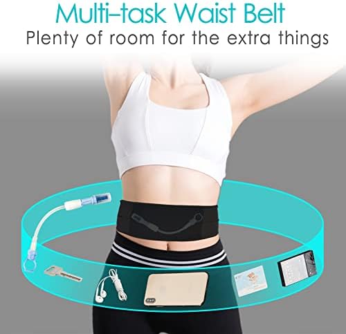DiaBelt unisex medical protective waistband laid flat to view total length and stretch capability.