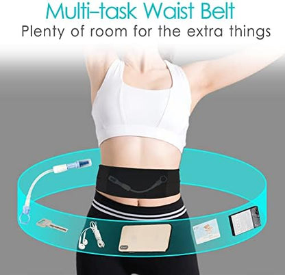 DiaBelt unisex medical protective waistband laid flat to view total length and stretch capability.