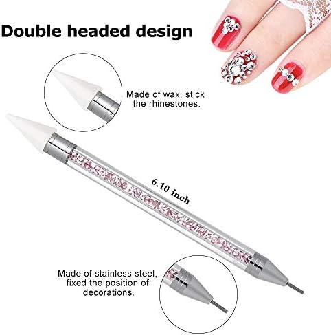 HiMo pink acrylic rhinestone picker tool with accessories