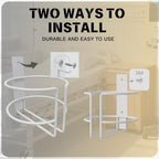 Fijaru 2 pack kitchen wipes dispenser showing adhesive installation