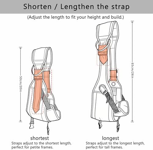 Funito hands-free toddler carrier being adjusted for comfortable travel use.