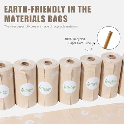 USBOO oxo biodegradable baby waste bags roll closeup