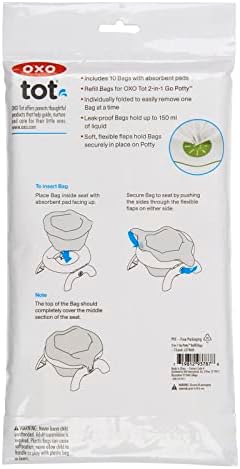 Close up of OXO Tot refill bag with absorbent pad